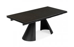 Кухонный стол Шелтон 180(260)x90 massa ink gray / черный Керамический