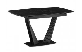Обеденный стол Вейл 140(180)х80 черный мрамор shakespeare black / Керами