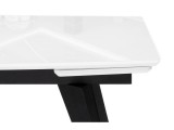 Элис 140(200)х80 белый / черный Стол стеклянный фото