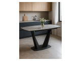 Вейл 160(205)х89 larka grey / черный Керамический стол купить