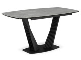 Вейл 140(180)х80 larka grey / черный Керамический стол недорого