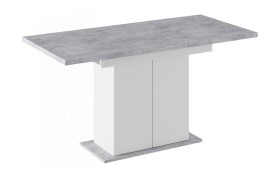 Кухонный стол Carla белый / цемент светлый деревянный