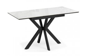 Кухонный стол Гардинг 100(130)x70 серый / черный Керамический