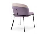 Сиолим сливовый / кремовый / черный глянец Стул на металлокаркас фото