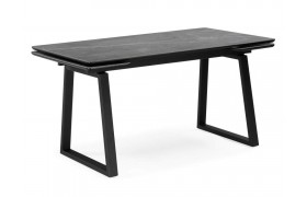 Кухонный стол Джек 140(200)х80 мрамор larka grey / черный Керамический