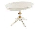 Arno молочный с золотой патиной Стол деревянный недорого