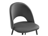 Ирре графитовый / черный глянец Стул на металлокаркасе фото