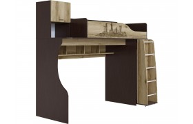 Детская кровать чердак Орион, Венге/Дуб делано