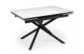 Кухонный стол Мэриан 120(180)х80 snow alpin white / черный Керамический