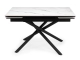 Мэриан 120(180)х80 snow alpin white / черный Керамический стол купить