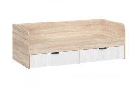 Стокгольм КРД03-90 90х200 дуб сонома / line софт пломбир Кровать