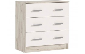 Комод Басямиф 3 ящика, Крафт серый/Кашемир