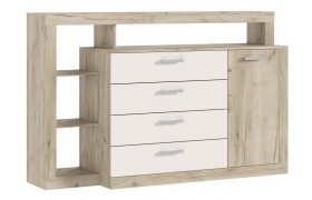 Комод Ангара, Крафт серый/Кашемир