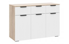 Комод Стокгольм КМ03-1200 дуб сонома / line софт пломбир