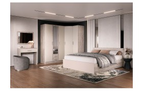 Спальня Модульная Мартина, набор 2, Крафт серый/Кашемир