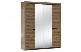 Распашной шкаф 33.01 Лючия 4-х дв. для одежды + полки 33.01 кейптаун/венге