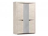 33.02 Лючия 3-х дв. шкаф для одежды + узкие полки 33.02  бетон п недорого