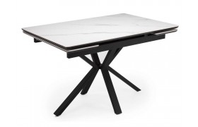 Кухонный стол Старлайт 120(180)х80 snow alpin / черный Керамический