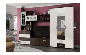 Стенка Гостиная Белла, венге/ясень Комплект 2