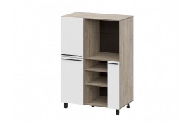 Шкаф-пенал КГ Этна 10Ш1 Дуб Эндгрейн;Софт вайт