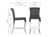 Joan dark grey / steel Барный стул распродажа
