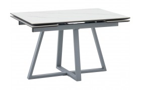 Кухонный стол обеденный STOOL GROUP Керас 120-180*80 Snow white, подстоль