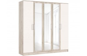 Шкаф 5 дверный для одежды Мартина, Крафт серый/Кашемир