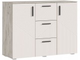 Сильвия Комод (3 ящика/2 двери) 1200, Крафт серый/Кашемир недорого