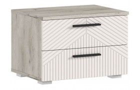 Комод Сильвия Тумбы прикроватные 2шт, Крафт серый/Кашемир