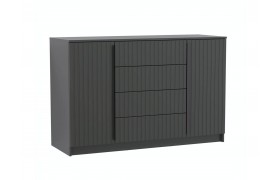 Комод 67.11 Брандо (диамант серый/фасад МДФ ПВХ графит)