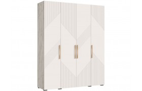 Шкаф 4-х створчатый 1800 Ирис, Крафт серый/Кашемир