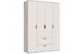 Шкаф Сильвия 4-х створчатый 1600, Крафт серый/Кашемир