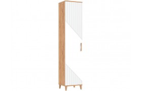 Шкаф Пенал закрытый Ирис, Крафт золотой/Браш вайт