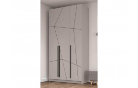 Шкаф для одежды 67.12 Брандо (3-х дв.) МДФ ГЕОМЕТРИЯ Кашемир
