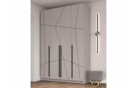 Шкаф для одежды 67.13 Брандо (4-х дв.) МДФ ГЕОМЕТРИЯ Кашемир