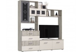 Стенка Гостиная Белла, Крафт серый/Кашемир