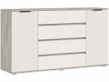 Марвэл Комод 2 двери 4 ящика (1600), Крафт серый/Кашемир недорого