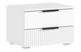 Комод Марвэл Тумбы прикроватные 2шт, Белый/Браш