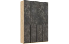 Шкаф Марвэл 4-х створчатый 1600, Дуб крафт/Мальта грей