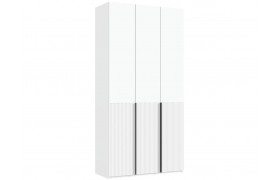 Шкаф Марвэл 3-х створчатый 1200, доп.ящиками, Белый/Браш вайт