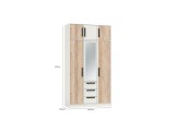 Шкаф Вегас 83.08+Антресоль 83.11 (ЛДСП Белый) от производителя