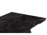 Вейв 140(200)х80 черный мрамор / черный Стол стеклянный купить