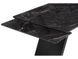 Вейв 140(200)х80 черный мрамор / черный Стол стеклянный от производителя