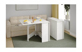 Кухонный стол книжка, Дуб крафт белый