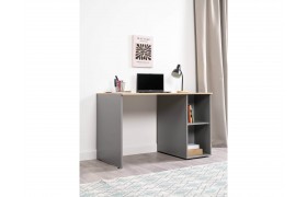 Письменный стол Лайт 12.163, Серый Шифер/Дуб Белый