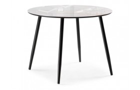 Стол на кухню Анселм леонардо / черный стеклянный