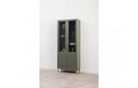 Витрина Шкаф-Марион 16.397.02, Дымчатый Зеленый/Олива шагрень