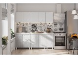 Кухонный гарнитур КГ 1 2.0 м, Белый, Цемент светлый недорого