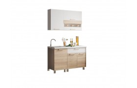 Кухонный гарнитур Айсбери 1,2м ,Белый;Дуб сонома