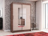 Шкаф-купе двухдверный с зеркалом Элегант-1 Ясень шимо недорого
